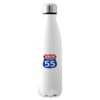 Born in June 1955 - Insulated Water Bottle - white - Right