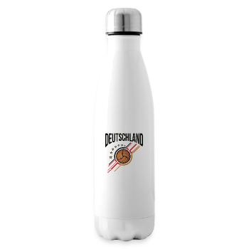 Retro Soccer | Deutschland Flag Stripes - Insulated Water Bottle - white - Right