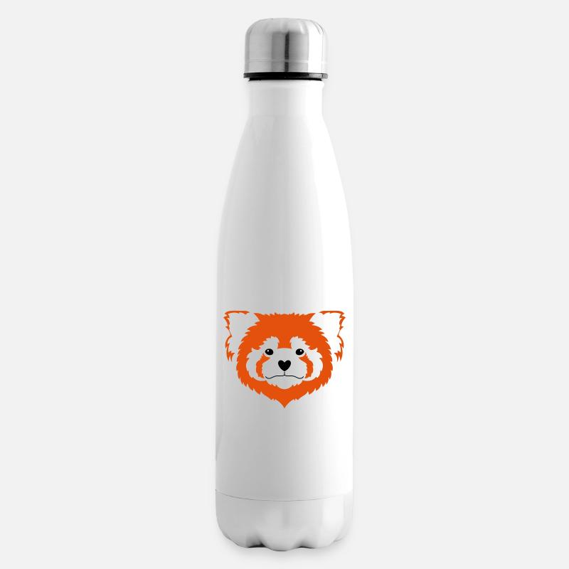 Panda rouge Amour - Bouteille isotherme - blanc