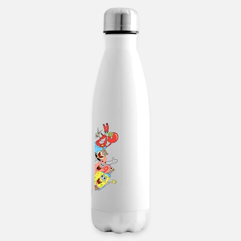 Bob l'Éponge Patrick Gary Sandy M. Krabs - Bouteille isotherme - blanc