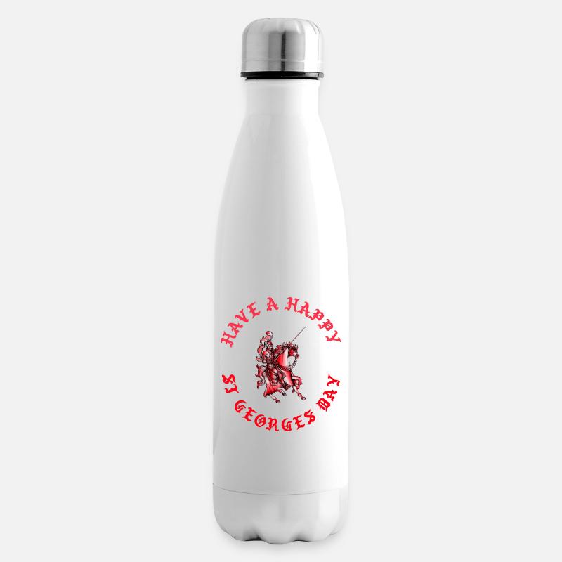 St George, Englisches Erbe - Isolierflasche - Weiß