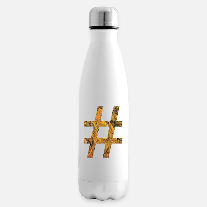 symbole de hashtag e 116 - Bouteille isotherme - blanc