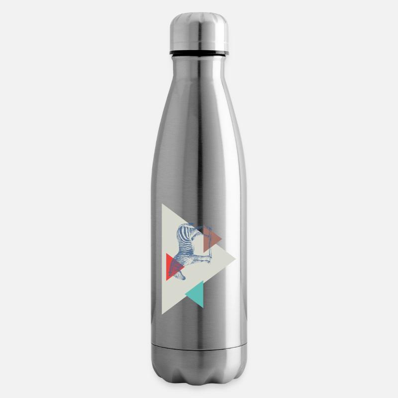 Conception de triangle de zèbre - Bouteille isotherme - argent clair