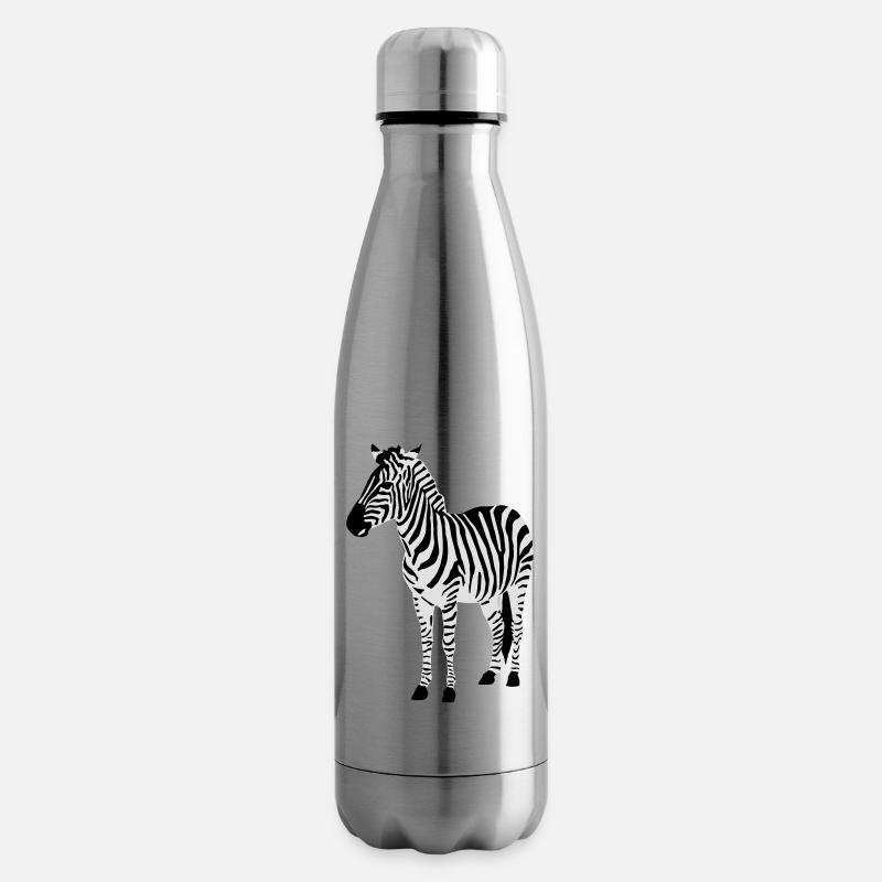 Zebra - Isolierflasche - Lightsilver