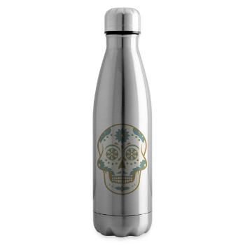 Sugar Skull - Insulated Water Bottle - silver - Right