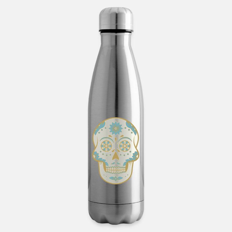Totenkopf Mexiko - Isolierflasche - Lightsilver