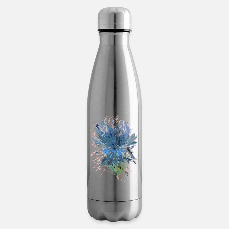 Blaue Distel - Isolierflasche - Lightsilver