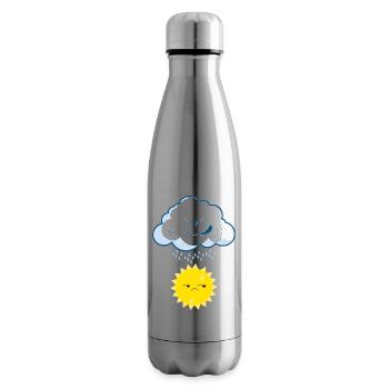 Clouds raining on the sun fun T-Shirt - Isolierflasche - Lightsilver - Rechts