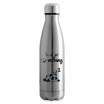 The list of things to do: nothing. Sleeping panda - Insulated Water Bottle - silver - Right
