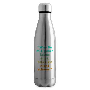 Guter Laune Spruch - Isolierflasche - Lightsilver - Rechts