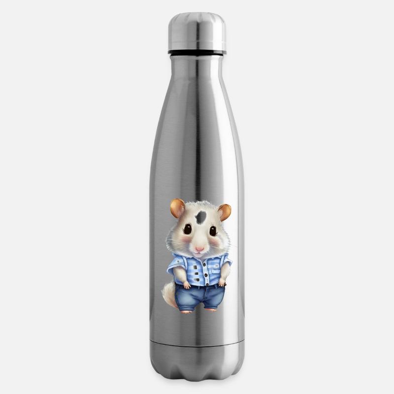Cute hamster - Insulated Water Bottle - silver