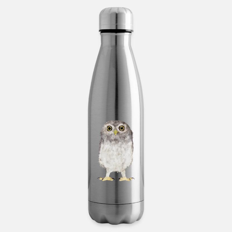 Eule - Isolierflasche - Lightsilver