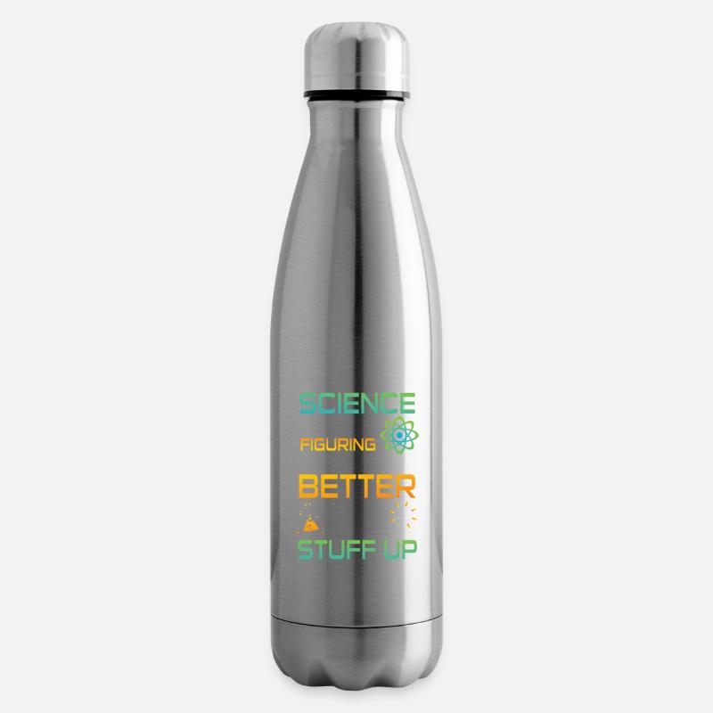 Science figuring better stuff up - Insulated Water Bottle - silver