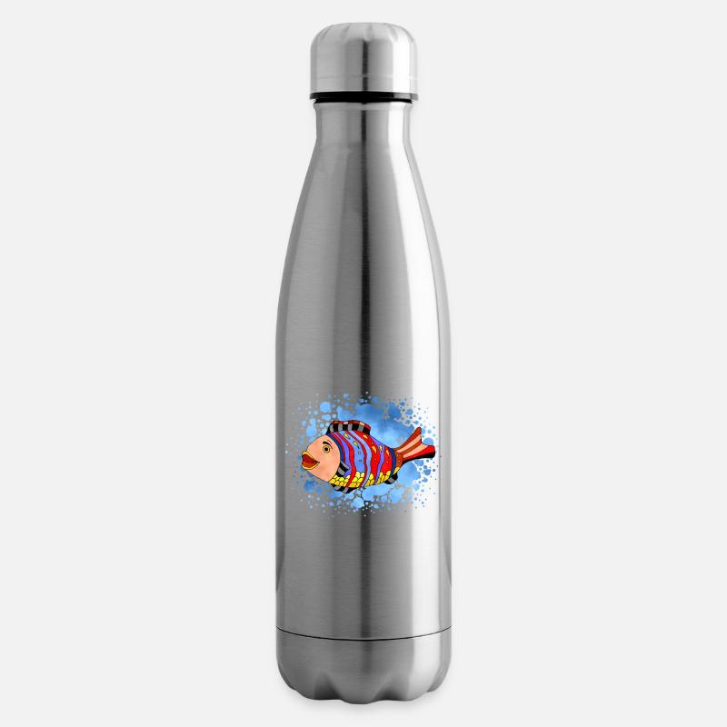 poisson - Bouteille isotherme - argent clair