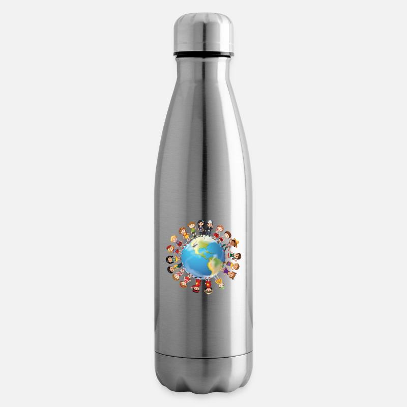 Gegen Rassismus Friede - Isolierflasche - Lightsilver