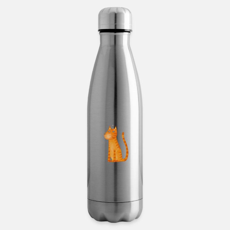 ginger cat and mouse - Isolierflasche - Lightsilver