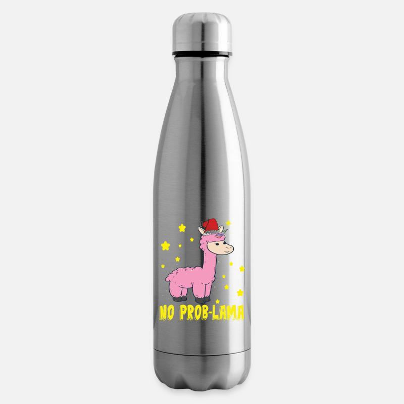 No Prob Lama - Isolierflasche - Lightsilver