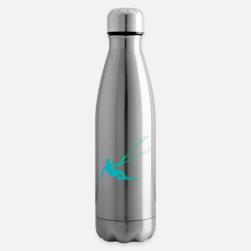 Kitesurfen Kiteboarder - Isolierflasche - Lightsilver