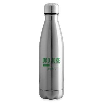 Dad Joke Dad Joke Funny Father Jokes - Insulated Water Bottle - silver - Right
