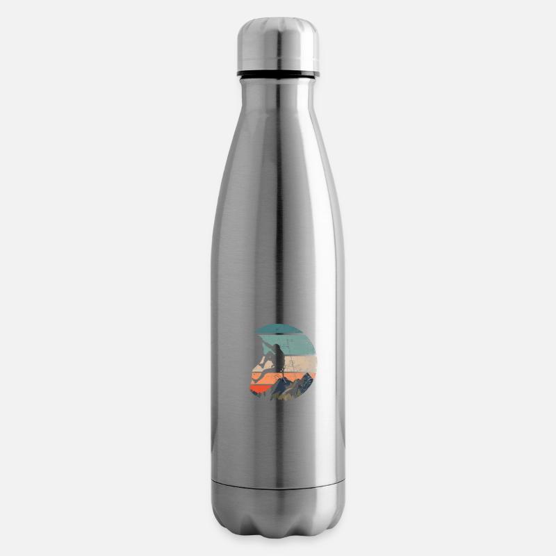 Vintage Boulderer Boulder Geschenk - Isolierflasche - Lightsilver