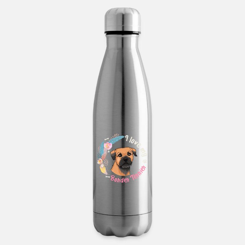 Border Terrier - Isolierflasche - Lightsilver
