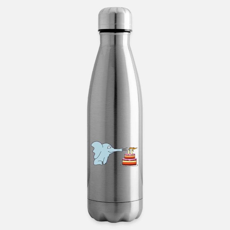 2. Geburtstag Elefantenkind - Isolierflasche - Lightsilver