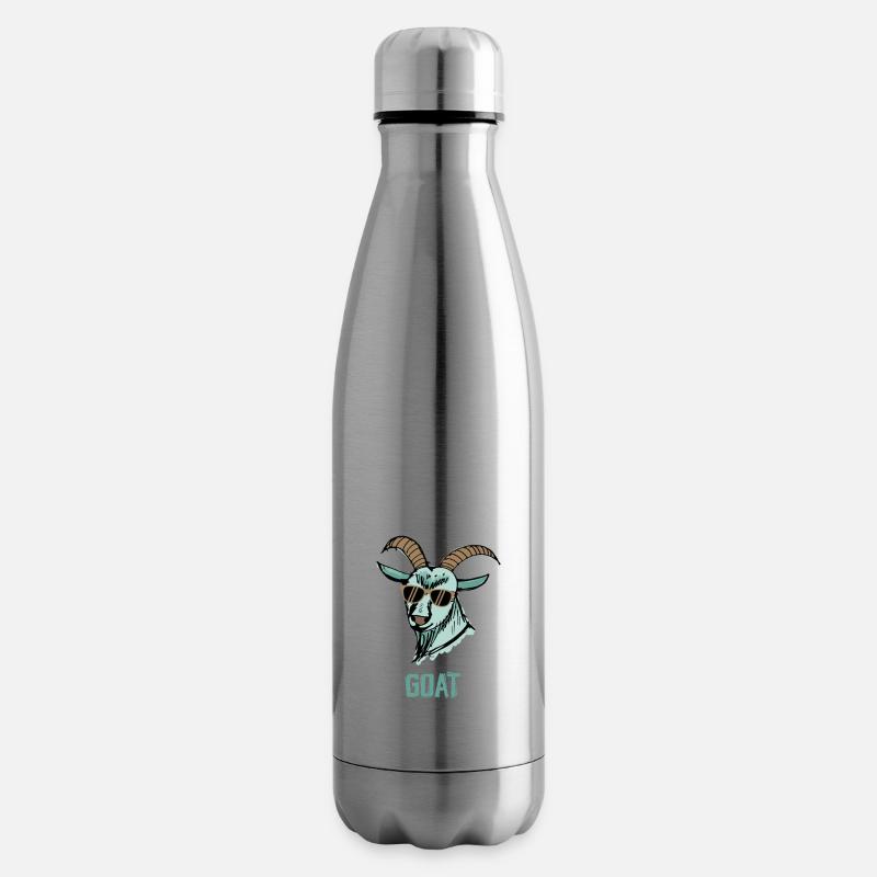 Chèvre - Bouteille isotherme - argent clair