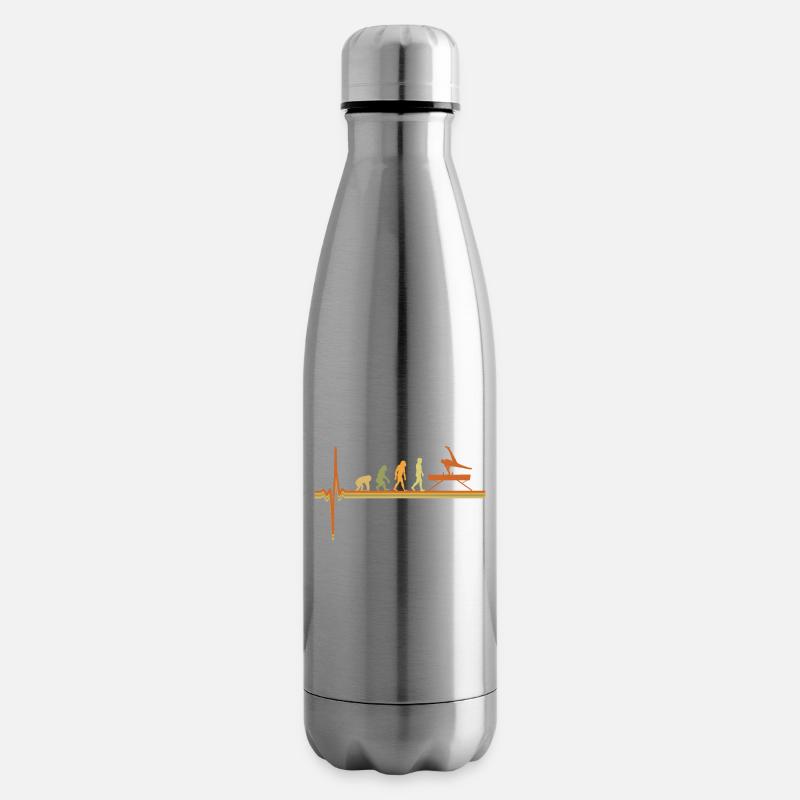 Turnen Herzschlag Turner Evolution Retro - Isolierflasche - Lightsilver