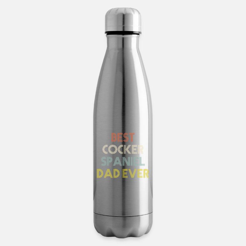 Cocker Spaniel - Insulated Water Bottle - silver