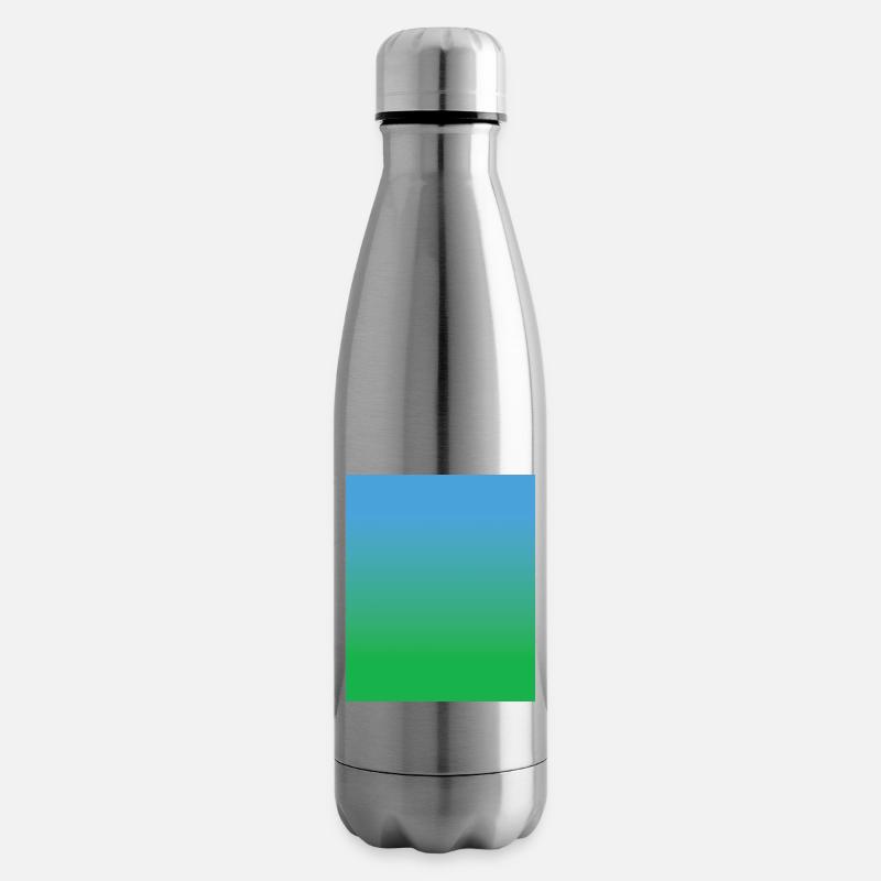 BLEU VERT COULEURS DÉGRADÉ - Bouteille isotherme - argent clair
