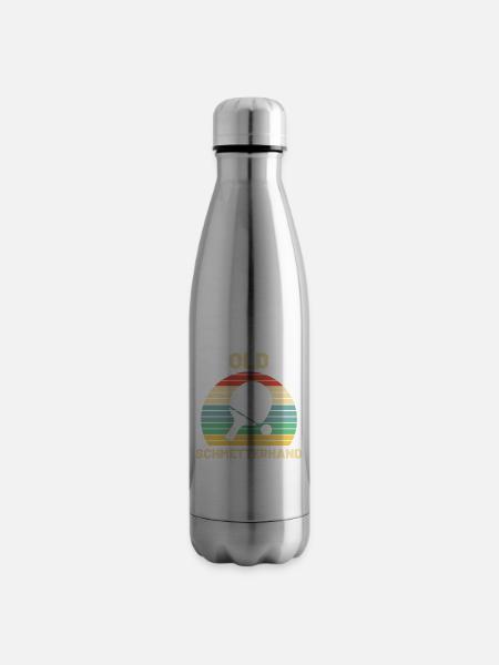 Old Schmetterhand Tischtennis Geschenk - Isolierflasche - Lightsilver