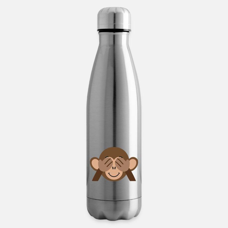 Nö einfach Nö Statement Lustiger Spruch Affe - Isolierflasche - Lightsilver