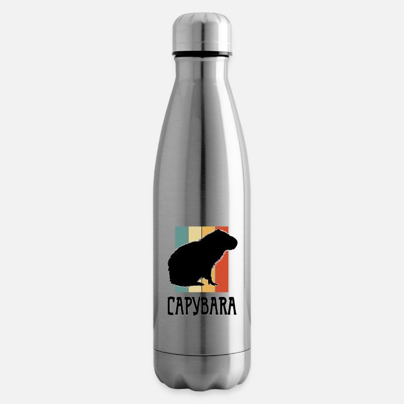 Cochon d’eau Capybara Rongeur Capibara Amant - Bouteille isotherme - argent clair