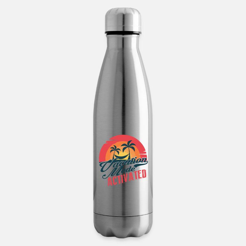 Vacation Mode Activated - Insulated Water Bottle - silver