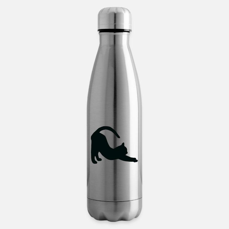 Cat Yoga - Isolierflasche - Lightsilver