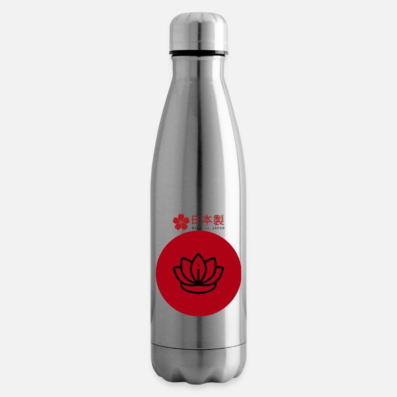 japanische Blüte - Isolierflasche - Lightsilver
