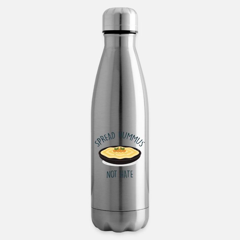 Spread Hummus Not Hate - Isolierflasche - Lightsilver