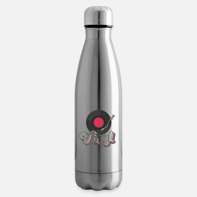 Vinyl Record Turntable Player Lover Cute - Isolierflasche - Lightsilver