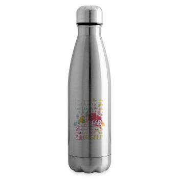 Autism Autistic Asberger Autism Awareness Mom - Insulated Water Bottle - silver - Right