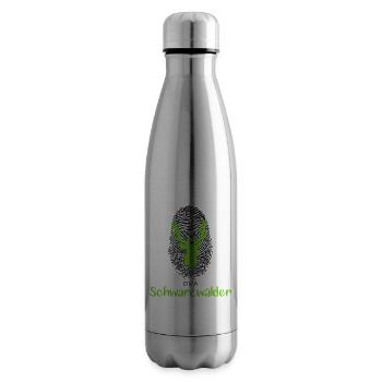 DNA Black Forest Fingerprint with Deer - Insulated Water Bottle - silver - Right