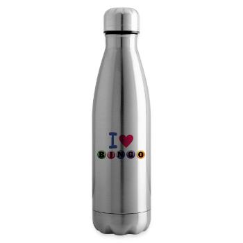 Bingo Spieler Geschenk Geschenkidee - Isolierflasche - Lightsilver - Rechts