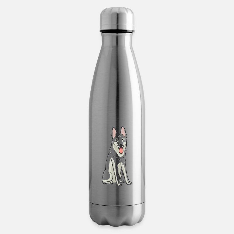 Weißer Schweizer Schäferhund - Isolierflasche - Lightsilver
