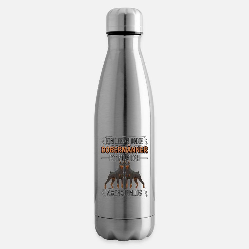 Ein Leben ohne Dobermänner - Isolierflasche - Lightsilver