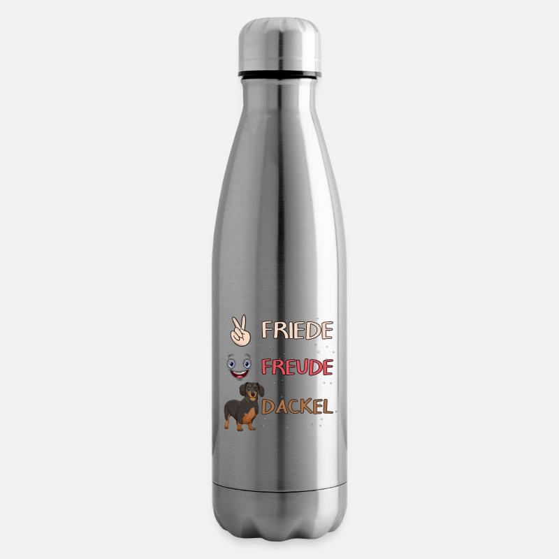 Dackel Friede Freude Dackel - Isolierflasche - Lightsilver