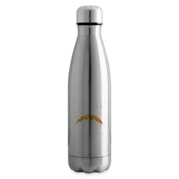 Hiking and skiing in Savognin Switzerland - Insulated Water Bottle - silver - Right