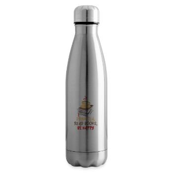 Tee Trinken Bücher Lesen Glücklich Sein - Isolierflasche - Lightsilver - Rechts