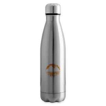 Hiking and skiing in Méribel France - Insulated Water Bottle - silver - Right