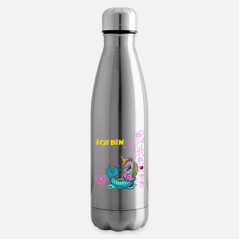 6. Geburtstag Mädchen Geschenk Einhorn Tochter - Isolierflasche - Lightsilver
