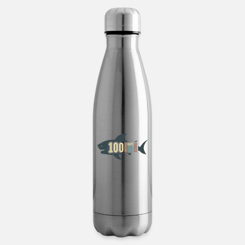 Jawsome Shark 100 jours d’école - Bouteille isotherme - argent clair