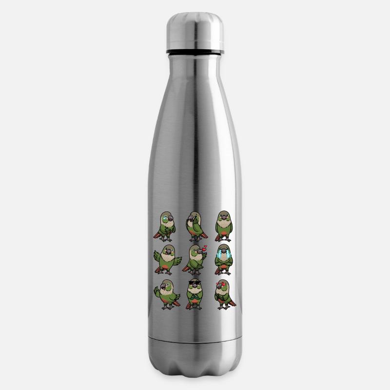 Molinasittich Sittich Papagei Vogel - Isolierflasche - Lightsilver